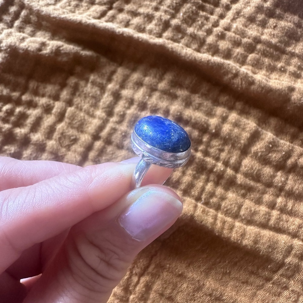 Lapis Lazuli Sterling Silver Ring Sz 6